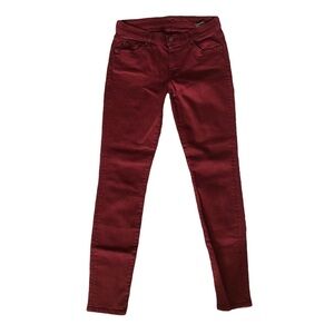 7 For All ManKind Red Skinny Jeans